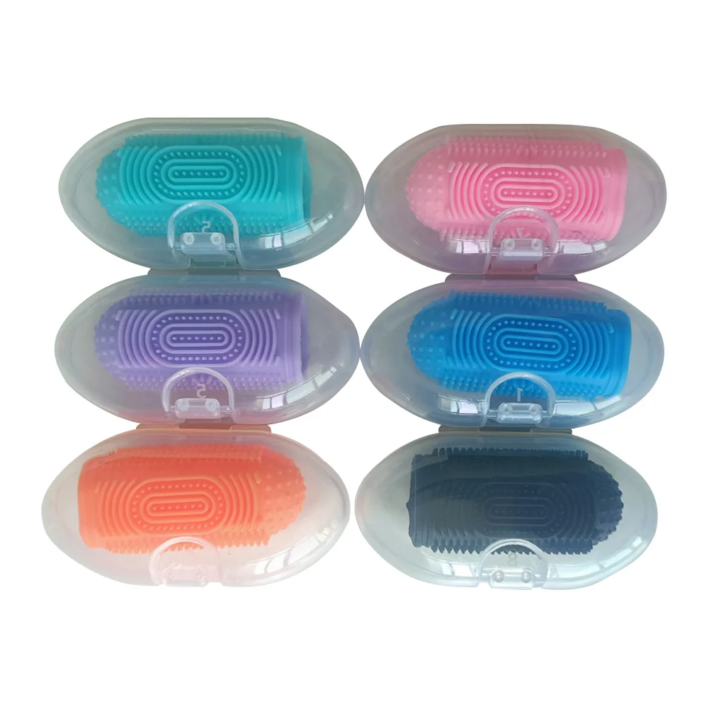 6Pcs Soft Pet Finger Toothbrush Wear Resist Teeth Cleaning Tool Fingertip Toothbrush for Cleaning Pet Bad Breath Accessories