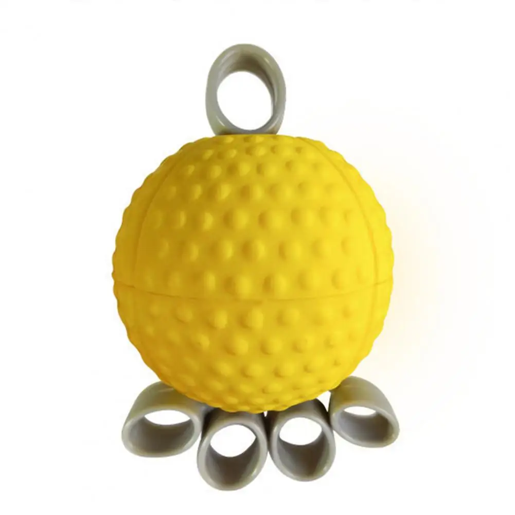 Hand Strengthener Grip Trainer Ball with Elastic Silicone Finger Cot Rehabilitation Training Exercise