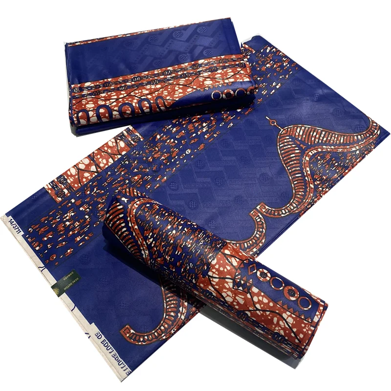 NEW Veritable Dutch Guaranteed Super Real Bazin Print Fabric Pagne Africa Dress 100% Polyester Tissu Super Java