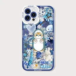 Cartoon Shark Cat Clear Phone Case for OPPO Reno 13 PRO 5G (CXS-K1141T2)