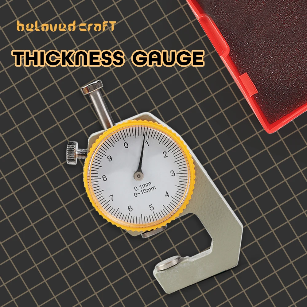 Strumenti Di Misurazione Dello Spessimetro In Pelle Belovedcraft Tester Per Misuratore Di Carta Con Quadrante 0-10Mm/0.1Mm Per Calibro Per Tubo Circol