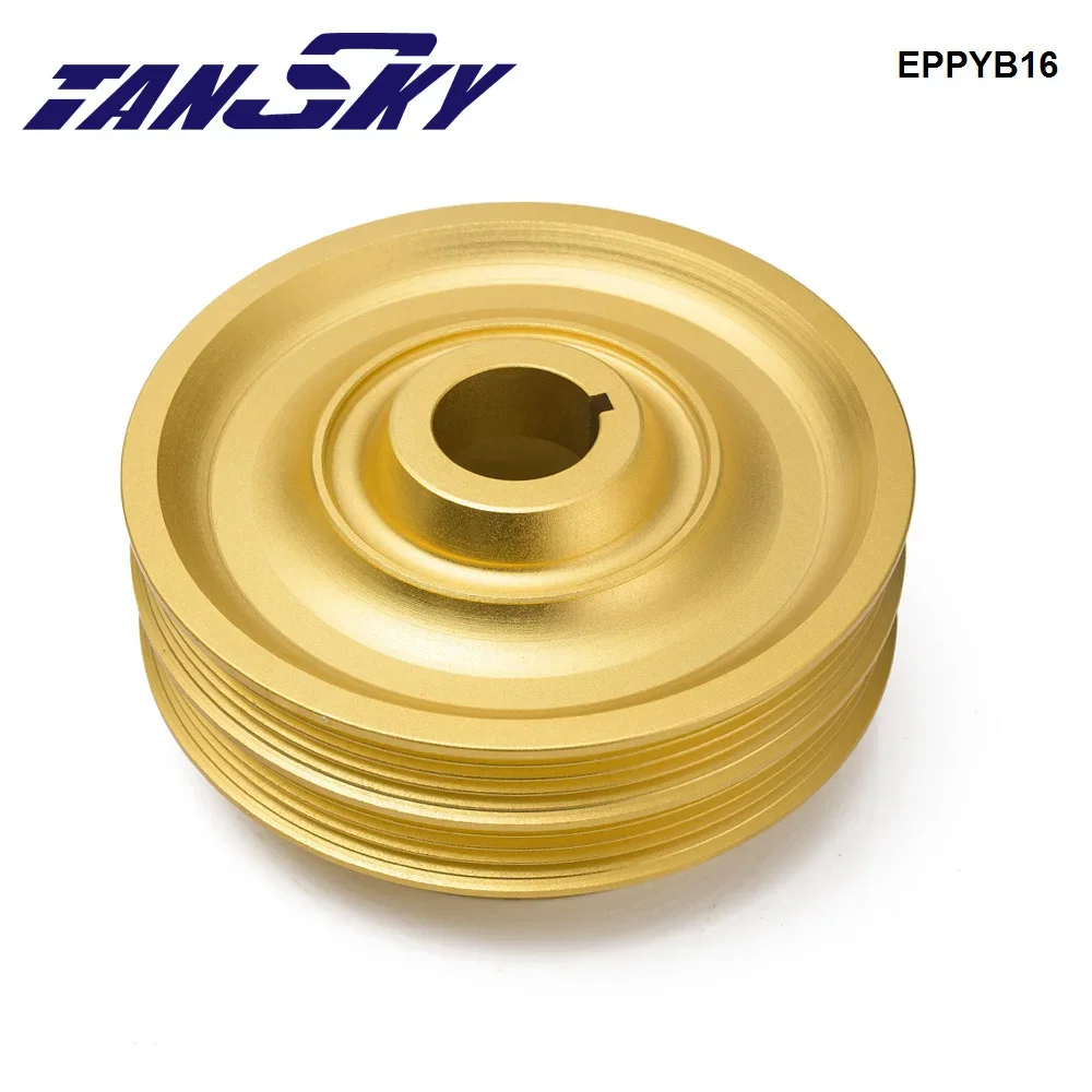 Tansky Crank Underdrive Engine Pulley Gold For Honda Civic 92-00 B16 Z0132 B16A B18C Light Weight EPPYB16