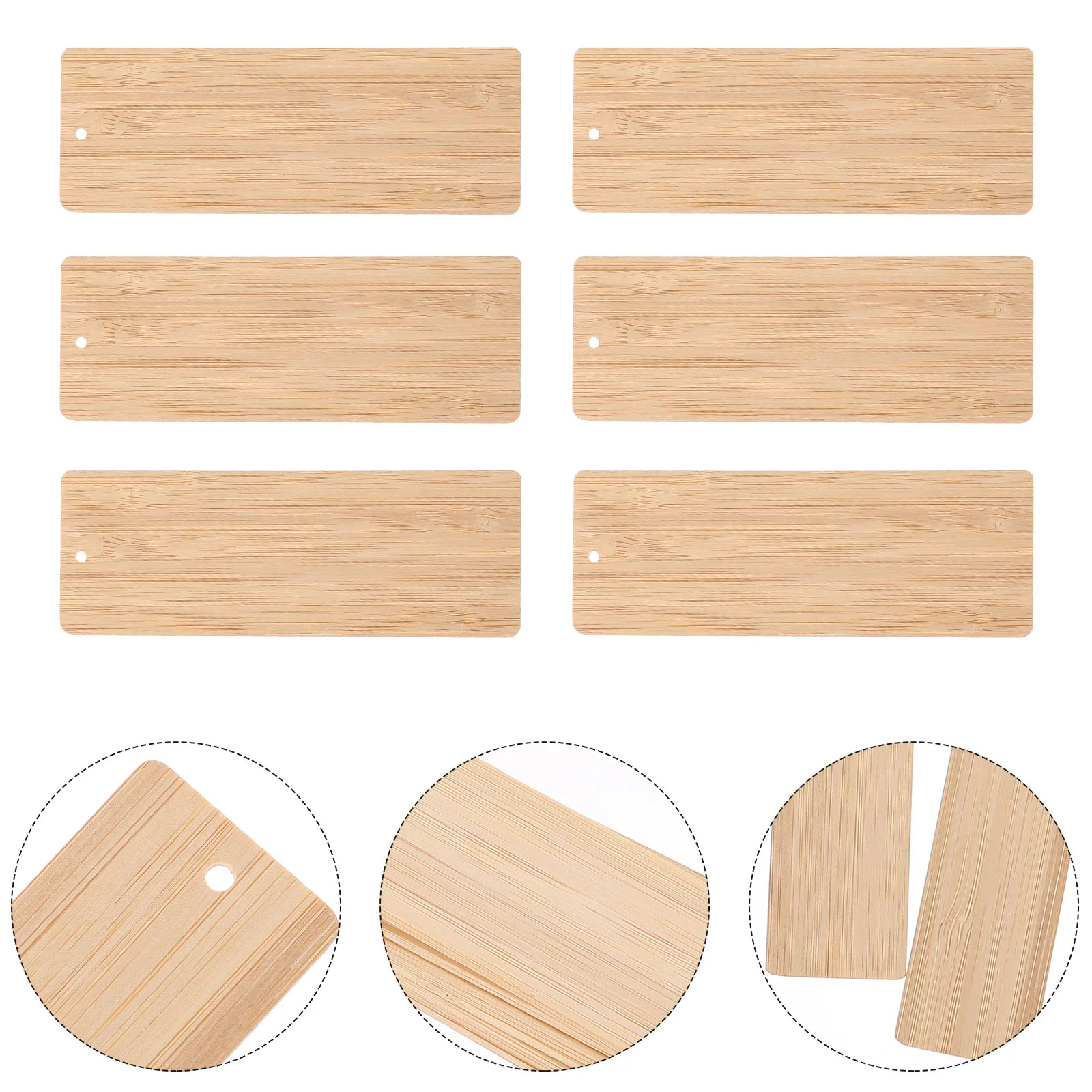 

10 Pcs Bulk Wedding Decor DIY Bamboo Wood Bookmark Blank Decoration Craft Tag Gift Child