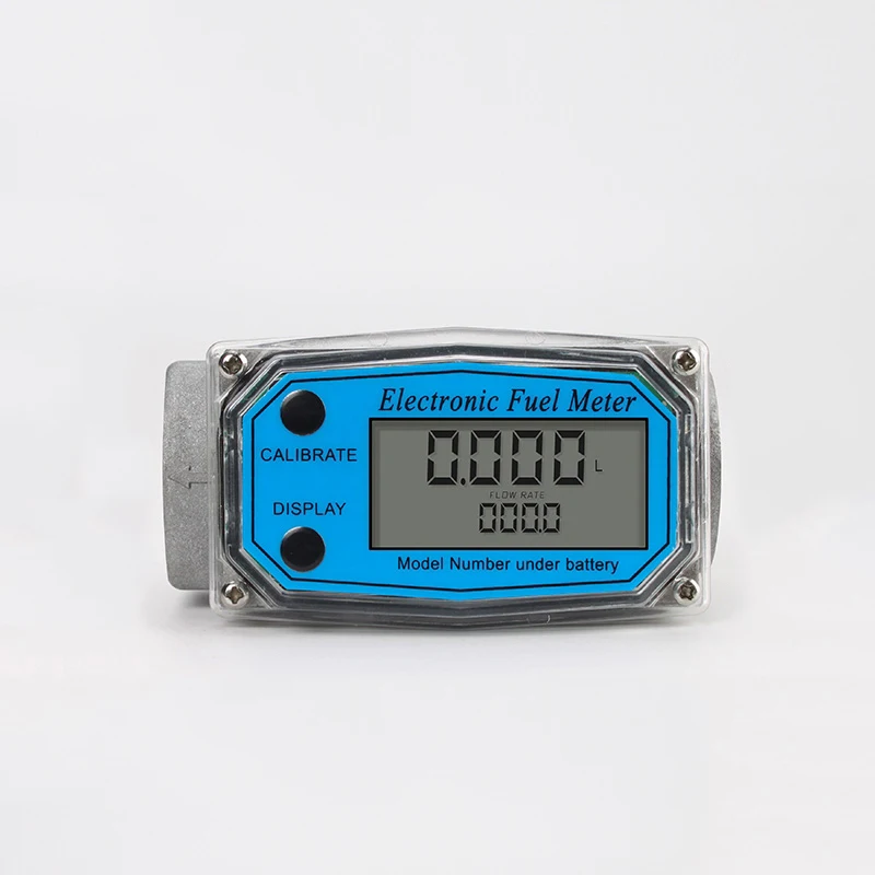 Flow Meter Water Flow Meter Turbine Flow Meter Digital Turbine Flow Meter 1 Inch / 1.5 Inch Turbine Water Flowmeter with Digital LCD Display Diesel Gasoline Water Flow Meter Thread Fuel Transfer Meter