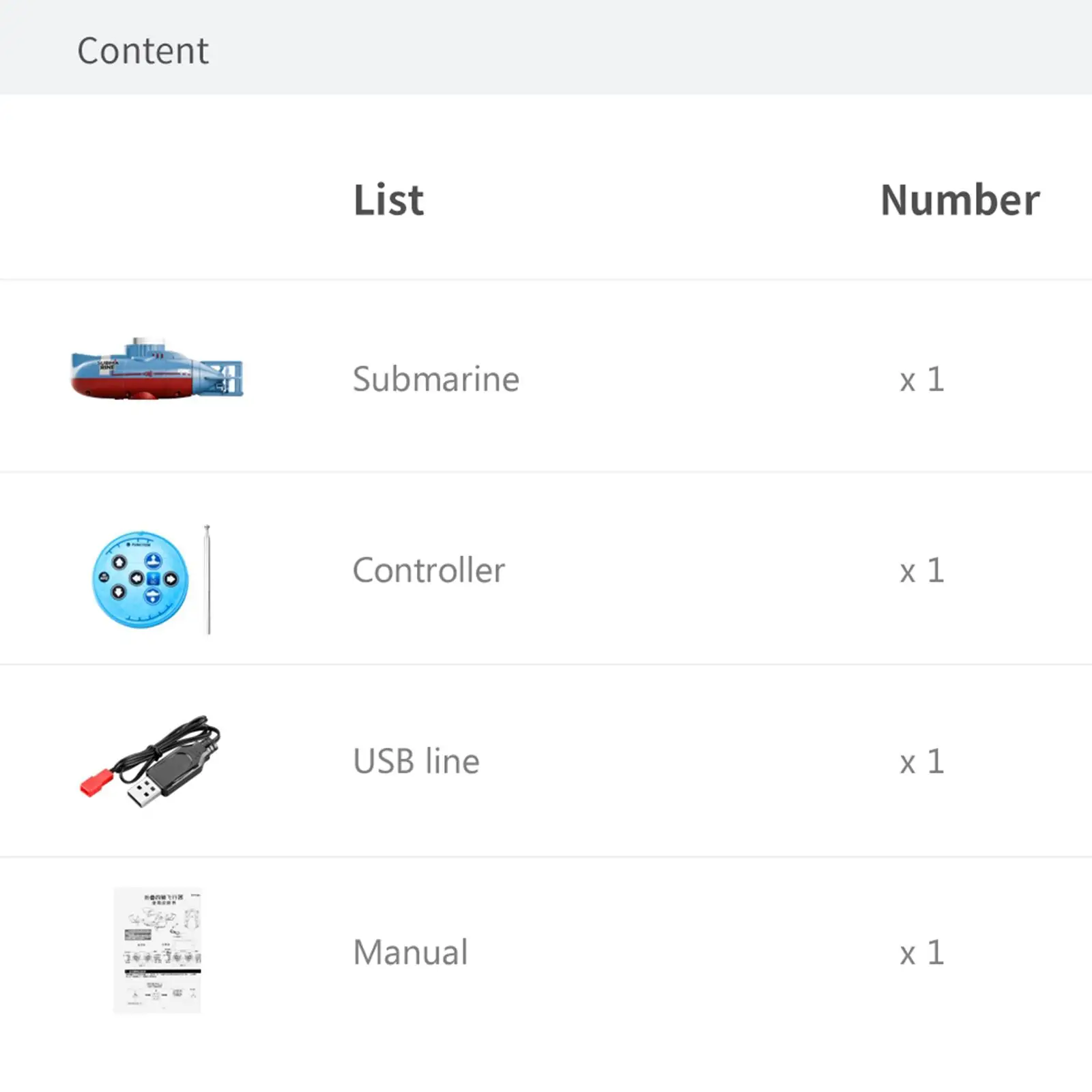 미니 RC 잠수함 방수 수영 다이빙 수중 탱크 전동 보트 6채널 남아 여아 선물