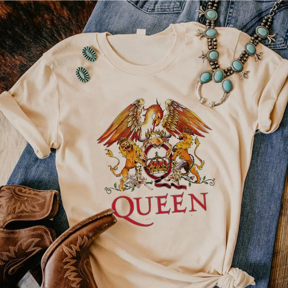 Freddie Mercury Queen Band t-shirts women haruku designer anime tshirt female y2k clothing913_voghion.com