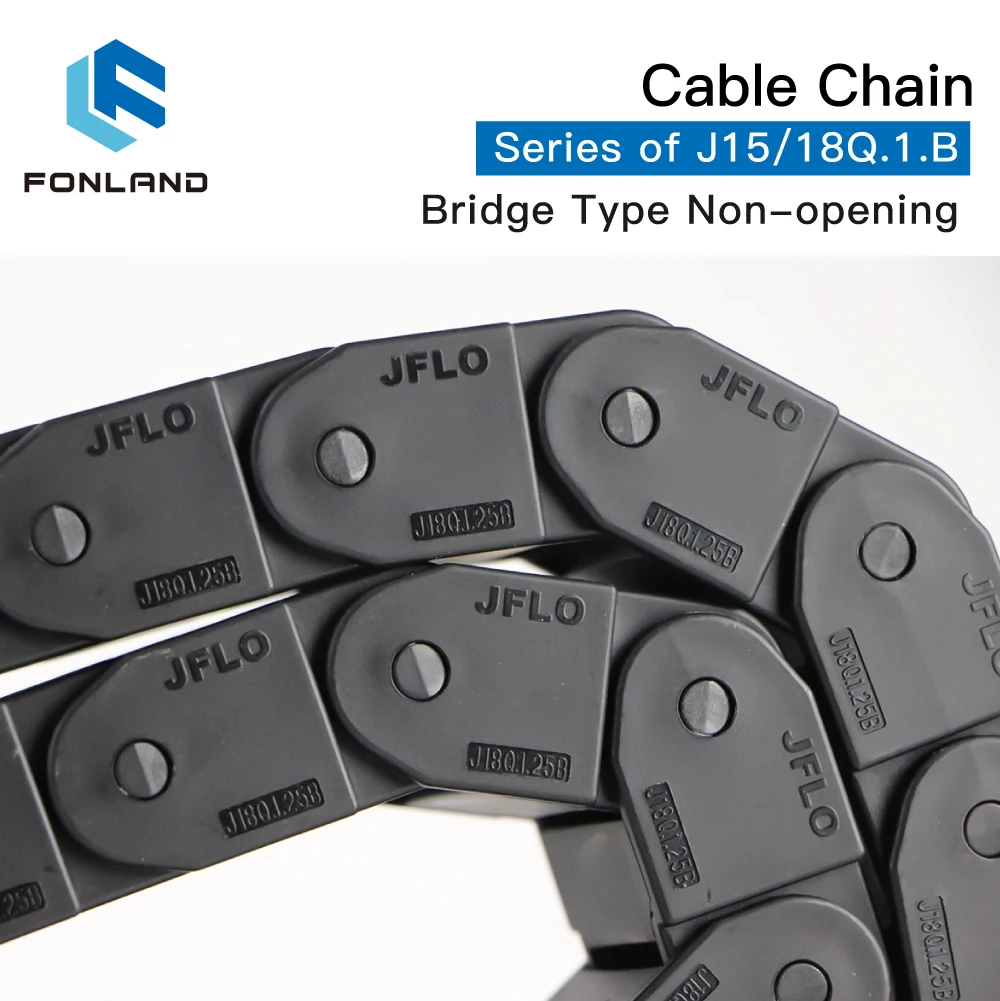 Fonland Cable Chains plastic cable chain cable carrier 15x20 15x30 18x25 18x37 mm Bridge Type Non-Opening Plastic Towline Transmission Drag Chain 1 meter/set