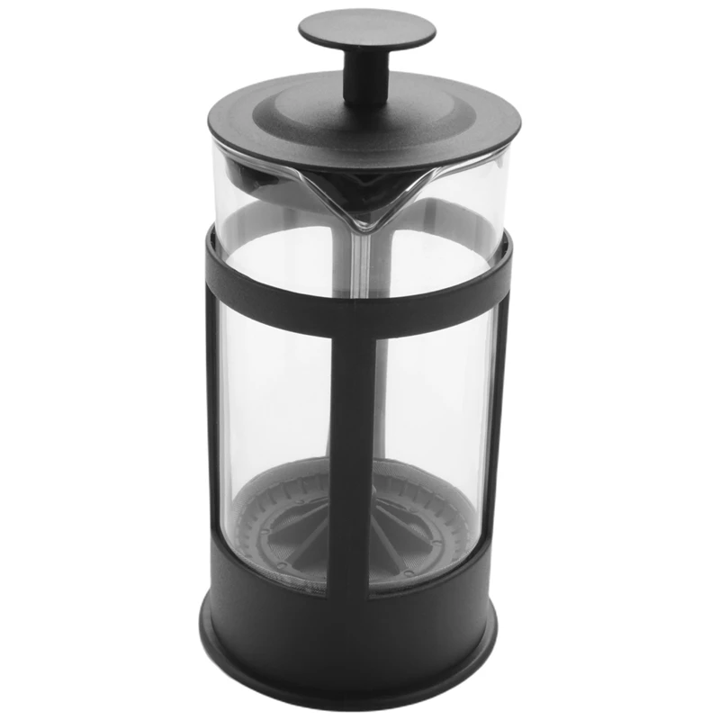 

3X French Press Coffee & Tea Maker 12Oz, Thickened Borosilicate Glass Coffee Press Rust-Free And Dishwasher Safe
