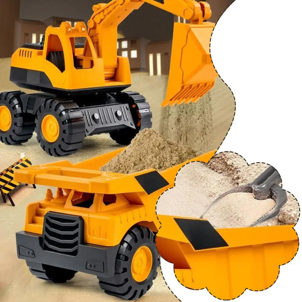 Excavator Dump Truck Model Toy Engineering Vehicle Set Construction Fleet Toddler Early Education Construction Vehicles Toys - 4