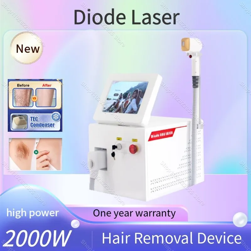 2024 Newest 808nm Ice Platinum Diode Laser Hair Removal Machine 3 Wavelengths 40 Million Shots For Beauty Salon and Home Use