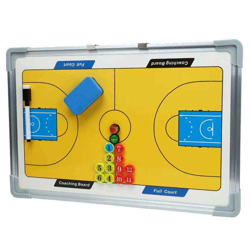 Basketball tactical board Aluminum alloy edge professional coaching board High-grade magnetic tactical double-sided magnet