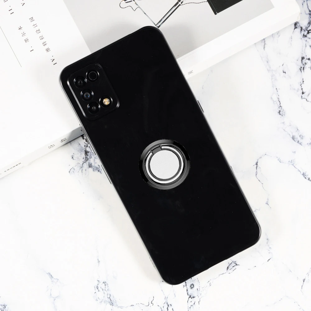 Universal Silicone Phone Case with Back Ring Holder and Bracket Cover