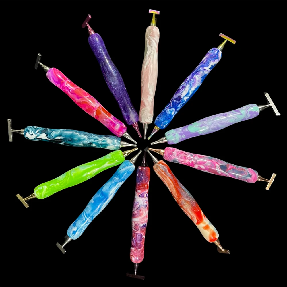 HOMFUN Bunter Diamant-Malstift, Stickerei-Gewinde-Punktbohrwerkzeug, multifunktionales Zubehör für Metall-Schraubgewinde-Kopf – Detail 17