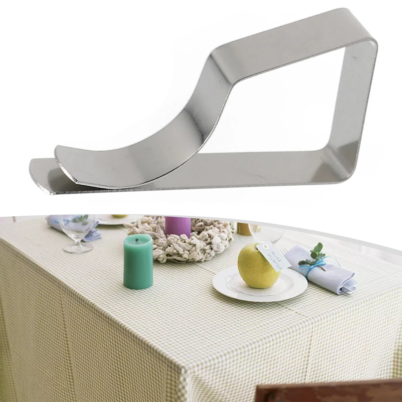 

1pc Tablecloth Clips Stainless Steel Tablecloth Clamps Table Cloth Clips Holder For Restaurant Party Wedding Outdoor