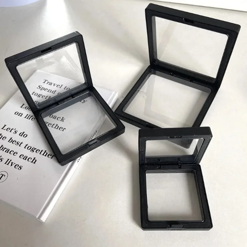 L/M/S Simple Film Suspension Box Transparent PE Film Jewelry Box Ins Style Earrings Necklace Storage Packaging Storage Container