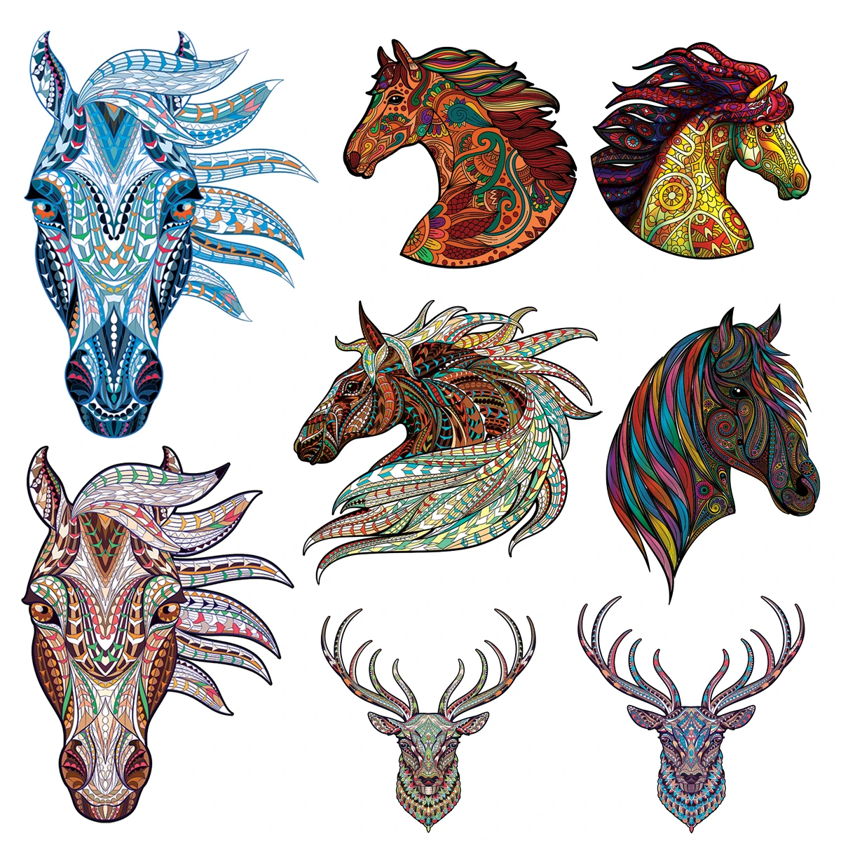 Jigsaw Wooden Puzzle Handsome Horse Irregular Wooden Puzzle Interesting Diy Draft For Kids And Adults Gift 3d Puzzle Brain Games