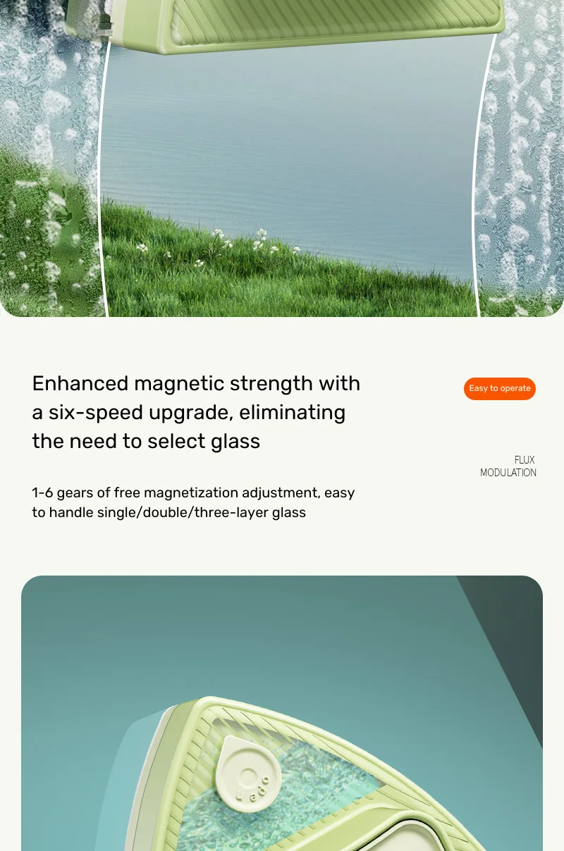 Description Picture 6 of itemNEW Glass Cleaning Tool Household Brush Double-sided Magnetic Window Cleaner High-rise Building Multifunctional Glass Cleaner