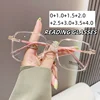 Ultra Light Anti Blue Light Glasses for Women Cool Brown Large Frame Flat Lens High Beauty Presbyopia Glasses 0+1.0+1.5+2.0+4.0 1