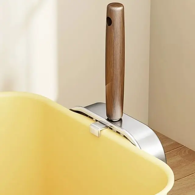 Stainless Steel Cat Litter Scoop Long Handled Hollow Design Pet Waste Picker Wooden Handle Easy Clean Waste Removal Sifting Tool 2