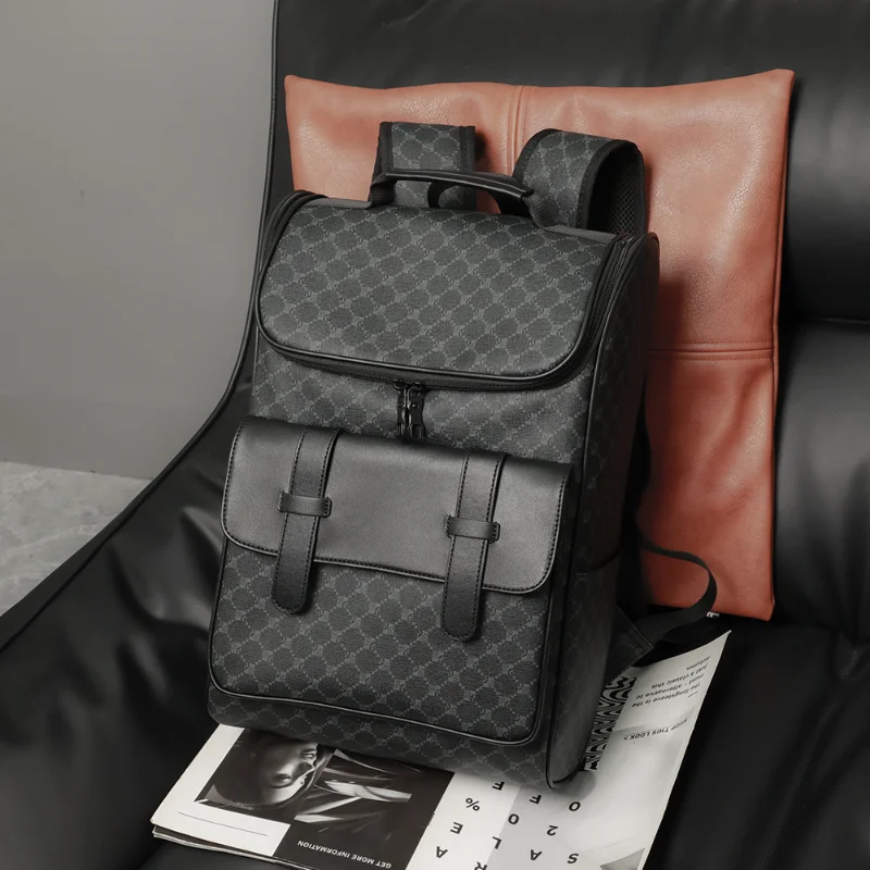 

Retro Floral Print Men's Backpack Large-capacity 15.5 Inch Laptop Bag Fashion Design Multiple Pockets Backpack Men School Bags