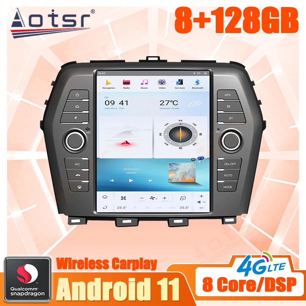 

Android 11 For Nissan Maxima 2016 - 2019 Car Multimedia Radio Stereo Player GPS Navi Head Unit Qualcomm Snapdragon Carplay 1 Din