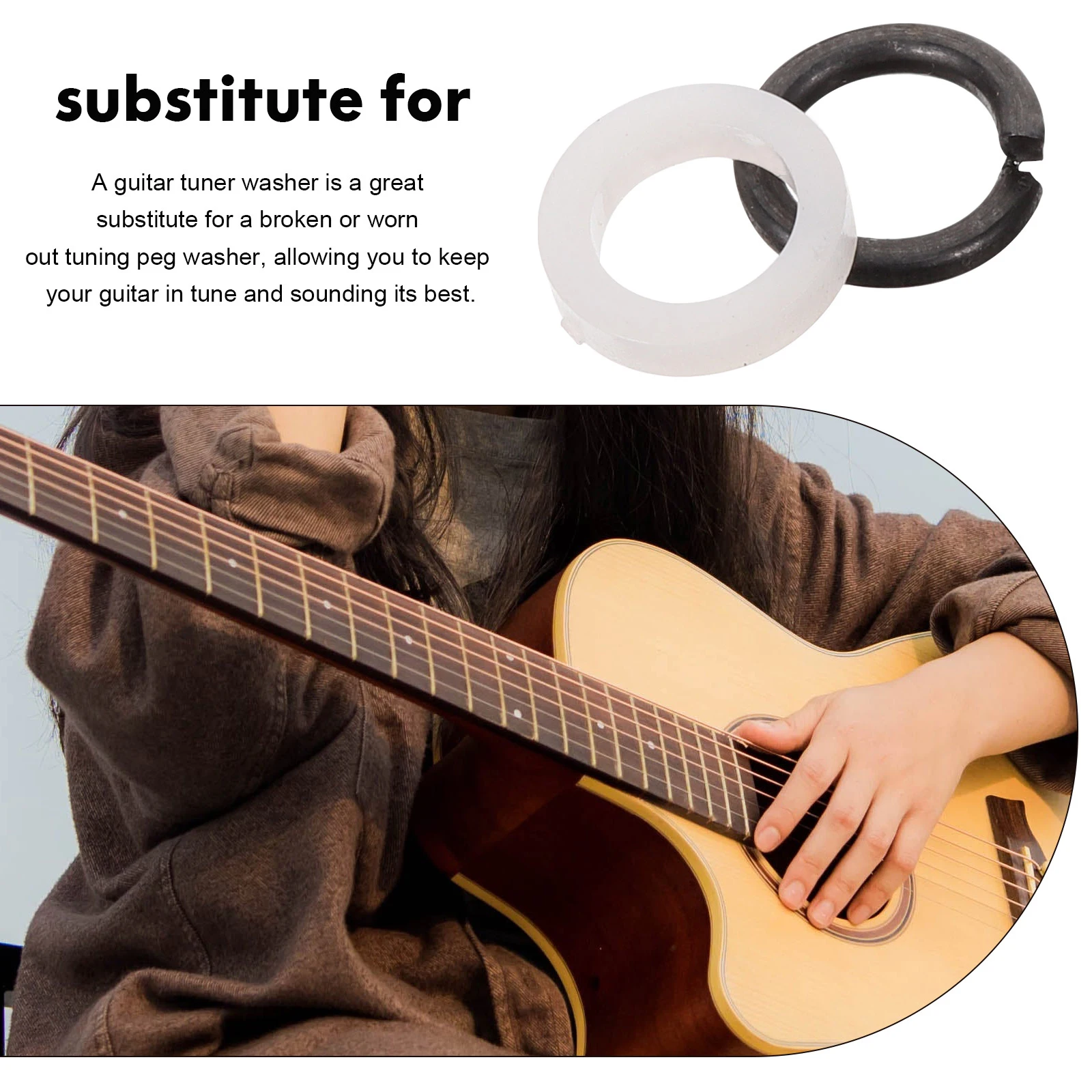 Tuning Peg Washer 10Pairs Tuner Peg Portable Guitar Tuner Spacer Replace Tuning Gasket universal Electric