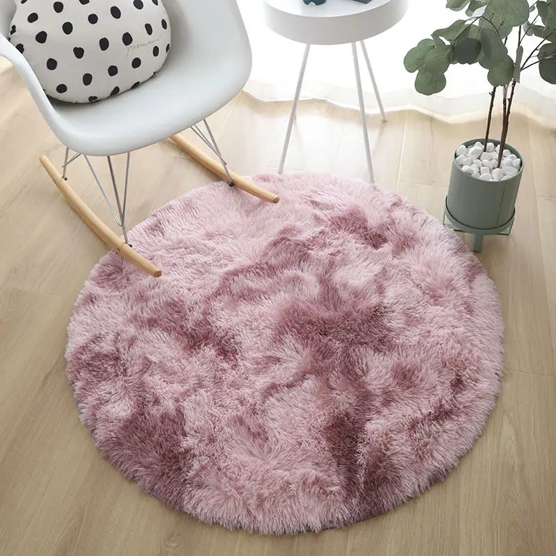 Thickened Plush Rugs Round Carpet For Living Room Sofa Foot Pad 2023 Fluffy Soft Kids Bedroom Cushion Balcony Hanging Basket Mat 4
