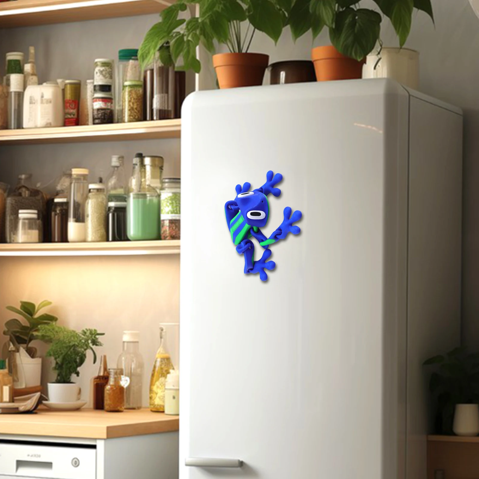 3D Printed Frog Model Movable Joints Magnetic Realistic Frog Sculpture Cartoon Figurine 3D Printed Frog Toy Birthday Gift