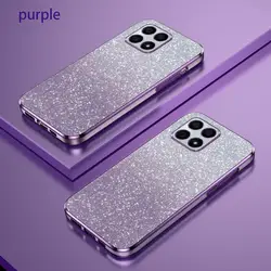 Luxury Gradient Glitter Plating Silicone Back Cover - Women’s Edition for Honor 30s Russia (Purple)