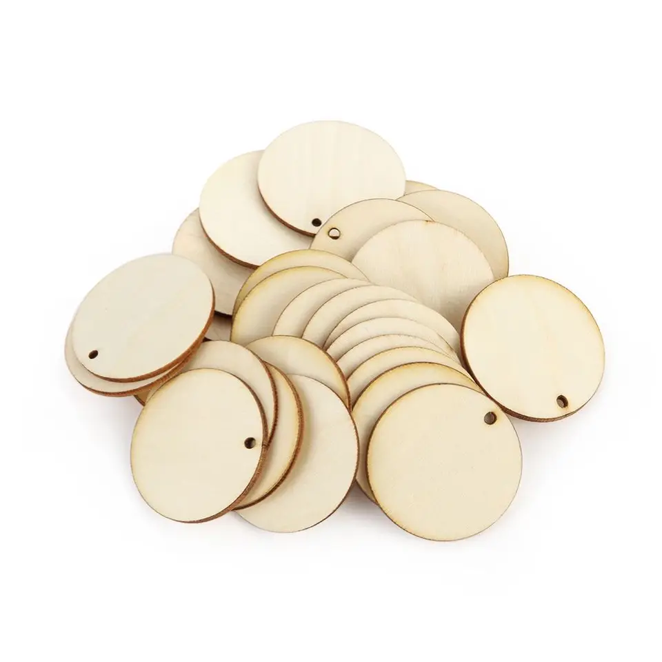 Madera Para Manualidades 50 Discos De - 50 Mm, Con Agujero, Ideales Para  Decoración O Proyectos DIY Tablones De Madera, image size:960x960