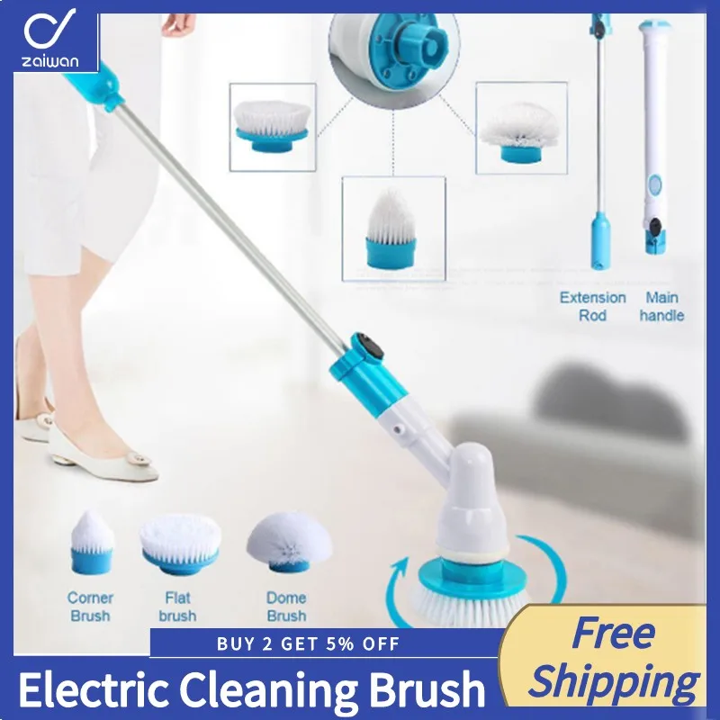 Electric Brush Bathrooms Cleaning Tools Set Bathroom Cleaner
