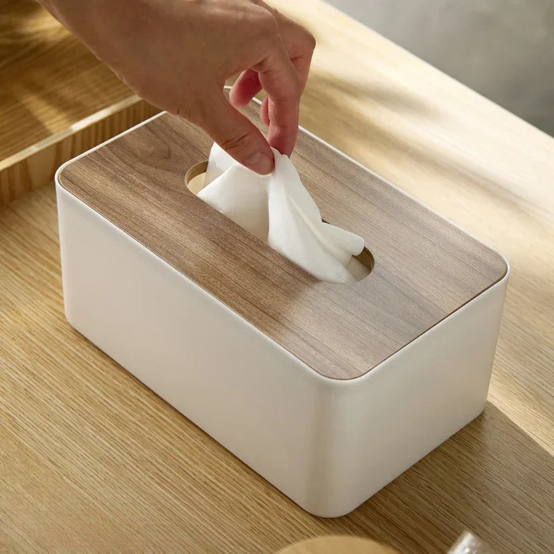 Wet Wipes Holder Wooden Tissue Holder Household Paper Towel Storage Box Removable Napkin Boxes for Toilet Versatile Home Office 2