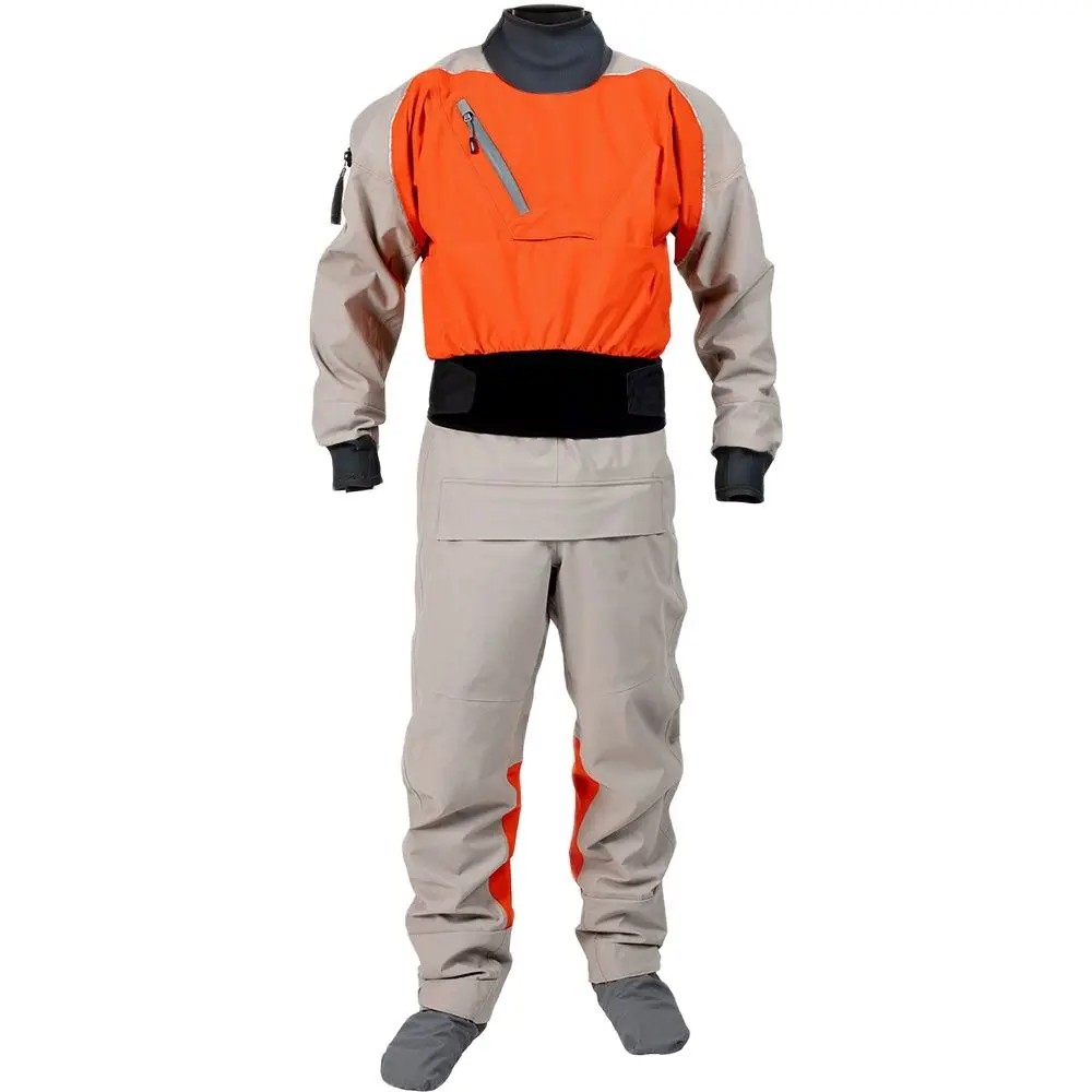 Drysuit Waterproof Boating Sailing Dry Suit for KayakBack Zipper Latex