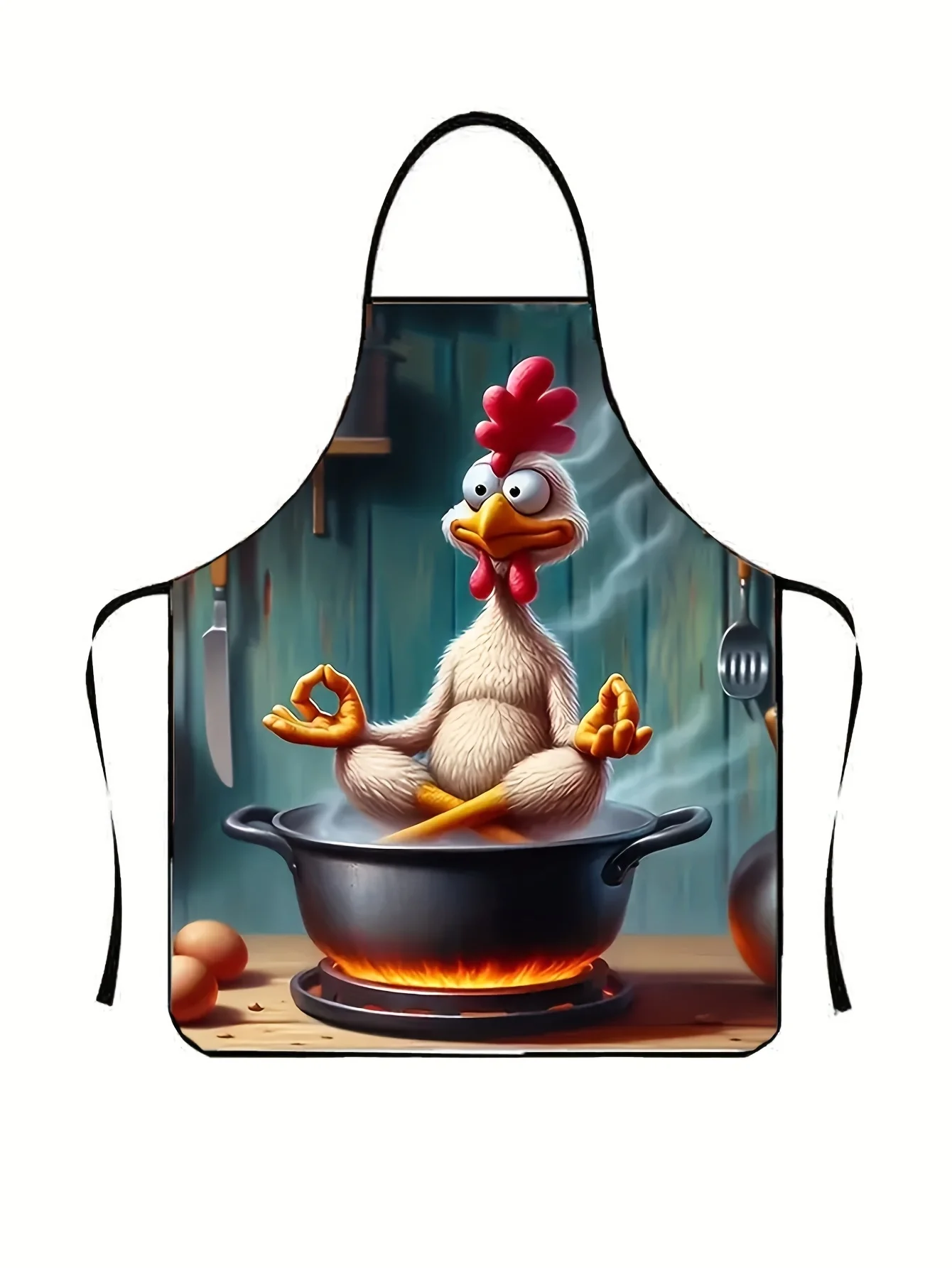 مريلة مطبخ كرتونية للرجال و النساء، هدية طهي ممتعة، بوليستر متين