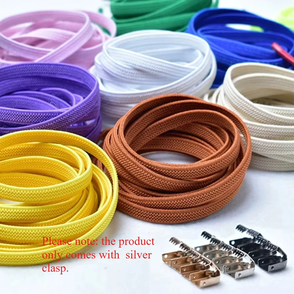 1 Pair Elastic No-Tie Shoelaces - Quick Safety Sneaker Laces