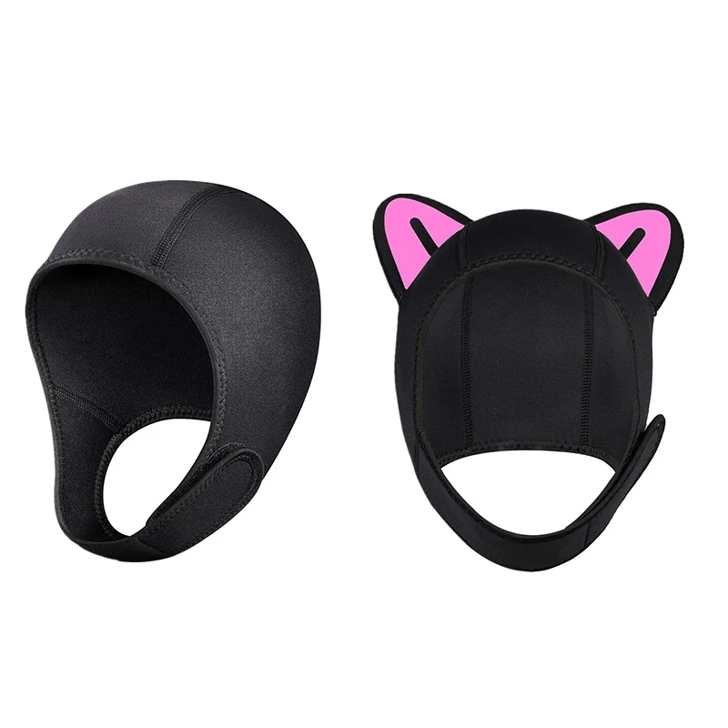Diving Hood With Chin Strap Ear Protective 2mm Neoprene Wetsuit Hood Swimming Hat Surfing Hat For Women Men Sailing Canoe