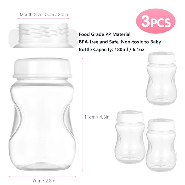 3PCS Milk Bottle