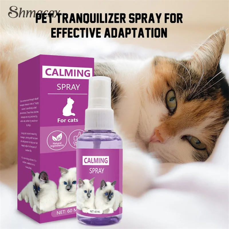 60ml Calming Spray Feline Anti Stress Pheromone Emotional Soothing Spray Health Cleaning Supplies For Cats