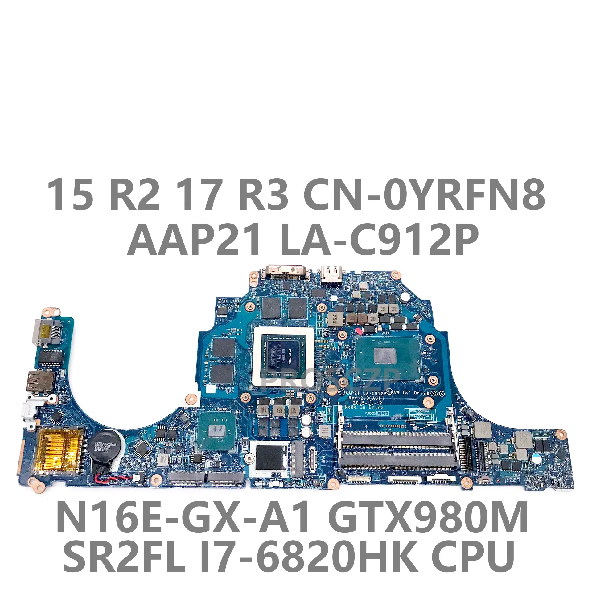 Carte Mère Dell Alienware M17 R2 D - Pour Pièces Détachées - Ne Fonctionne Pas