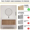 48 Inch Floating Bathroom Vanity with Sink, 48'' Single Sink Wall Mounted Bathroom Vanity, with 2 Doors and White Resin Basin 6