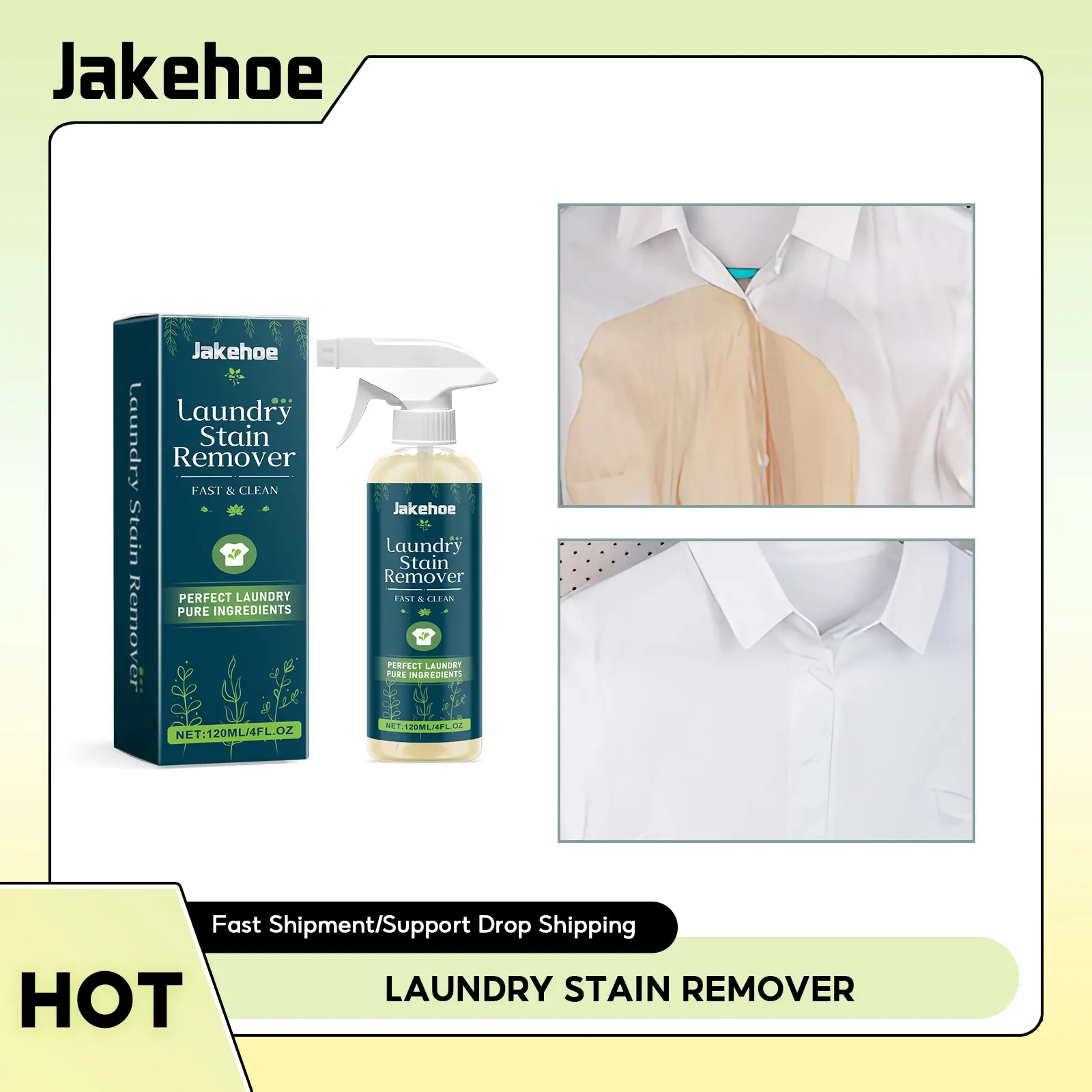 Laundry Stain Remover Clothes Bleach Effective Oil Stain Dirt Dust Detergent Fabric Cleaner Odors Fresher Clothes Washing Agent
