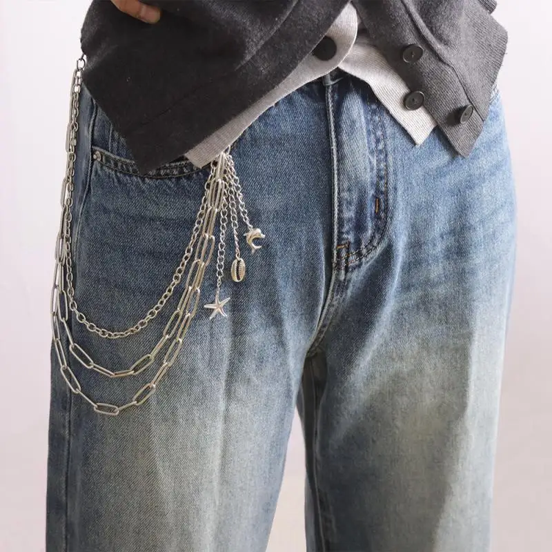 Metallic Punk-Pop Statement Chain Accessory - Bold Hip Hop Style