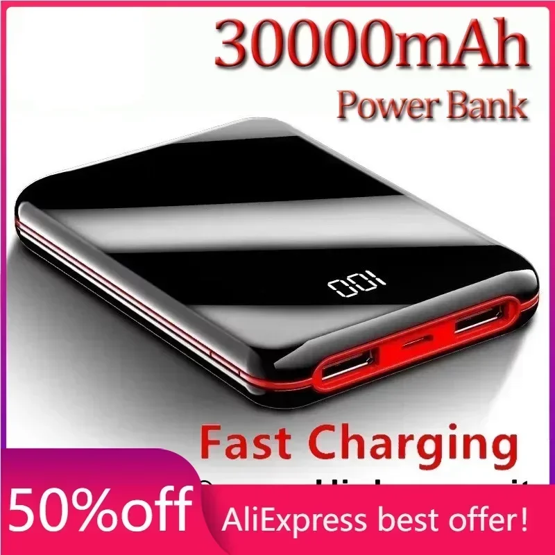 

30000mAh Display Mini Power Bank with External Battery Power Bank for Xiaomi lphone 30000 mAh Portable Charger