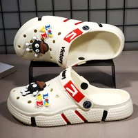 Hole Shoes Men's Summer Ligtweight EVA Trend Home Sandals Clogs Shoes Men Baotou Slippers Outdoor Comfortable Sandals Size 36-50