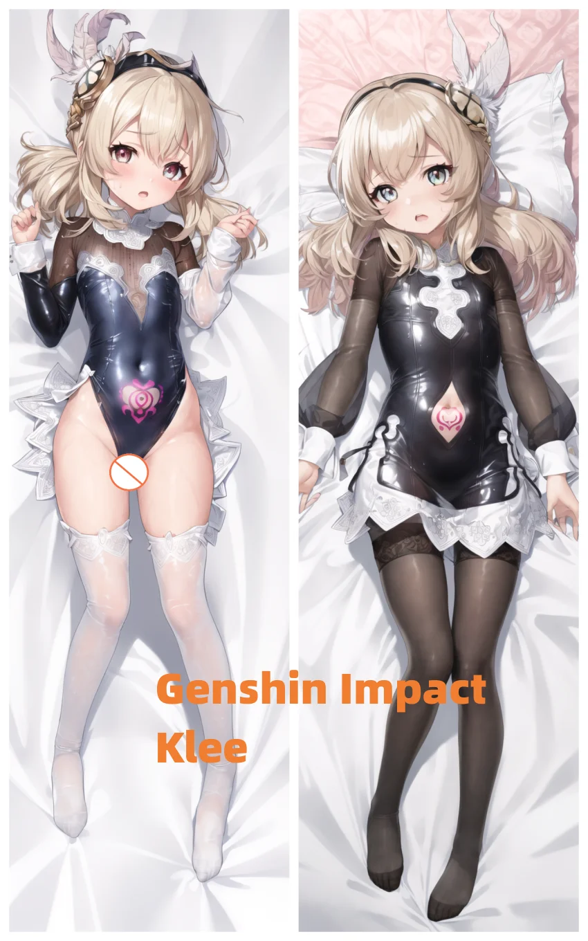 

Dakimakura Anime Case Genshin Impact Klee Pillow Cover Halloween Christmas Decoration 2023