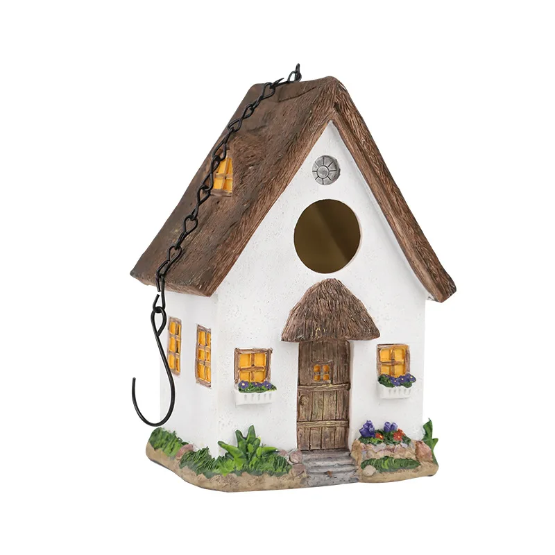 

Courtyard Garden Decoration and Layout Parrot Outdoor Bird House for Winter Warmth Bird Nest Hanging Resin Craft Decorations