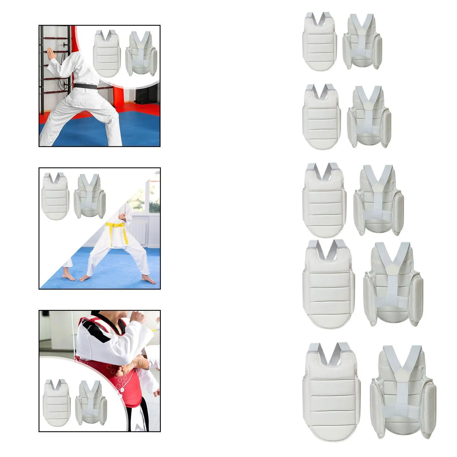 Karate Chest Guard Protection Rib Protector Armour for Boxing Rugby Mma