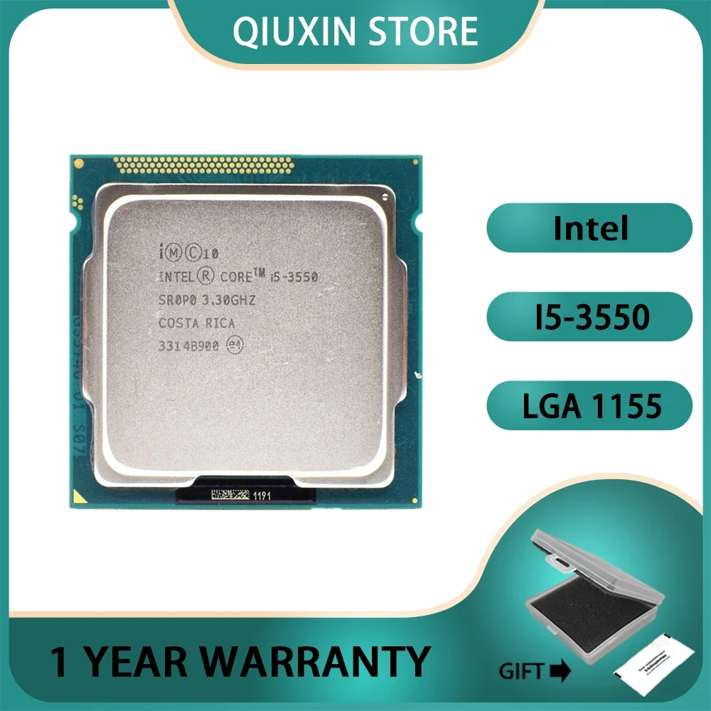 Cpu 3.3 Ghz Quad-Core Lga 1155 I5 3550, Processore Intel Core I5-3550 6M 77W