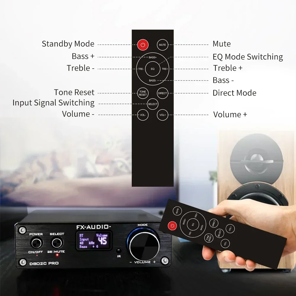 2023 FX-Audio D802CPRO フルデジタルオーディオアンプ QCC3034