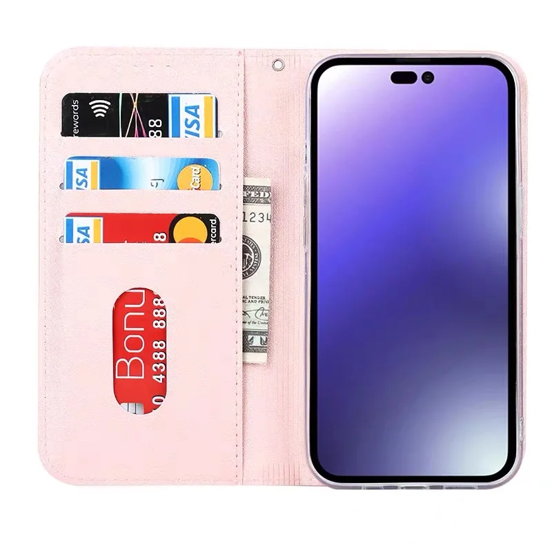 For iPhone 16 12 13 14 15 Case Leather Silk Magnetic Flip Wallet Cover For iPhone 7 Plus X XR XS 11 Pro Max Case Stand Card Slot